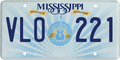 MS license plate VLO221