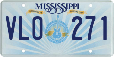 MS license plate VLO271