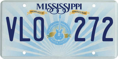 MS license plate VLO272