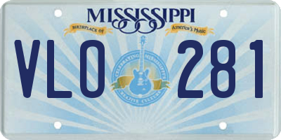 MS license plate VLO281