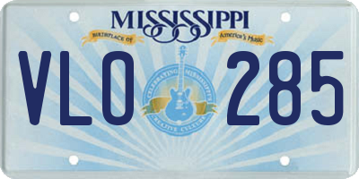 MS license plate VLO285