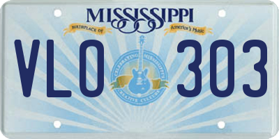 MS license plate VLO303