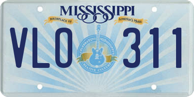 MS license plate VLO311