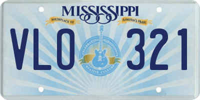 MS license plate VLO321