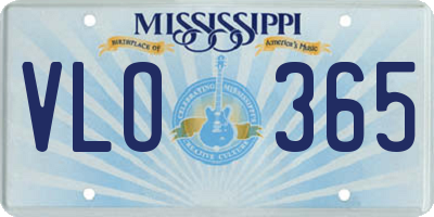 MS license plate VLO365