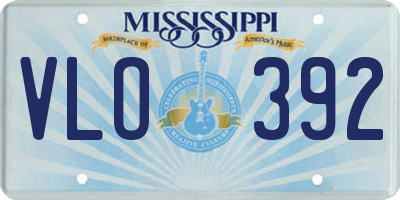 MS license plate VLO392