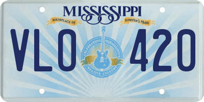 MS license plate VLO420
