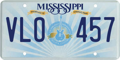 MS license plate VLO457