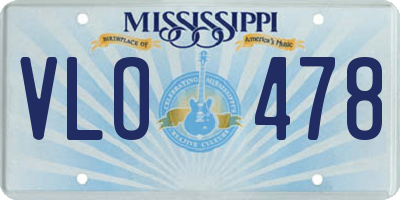MS license plate VLO478