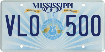 MS license plate VLO500