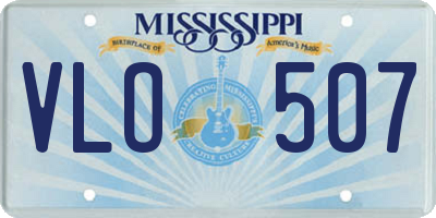 MS license plate VLO507