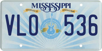 MS license plate VLO536