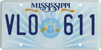 MS license plate VLO611