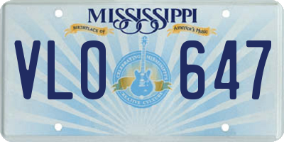MS license plate VLO647