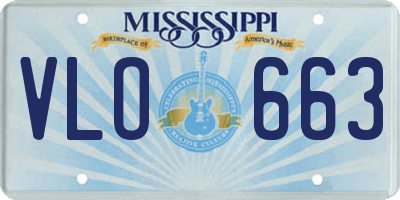 MS license plate VLO663