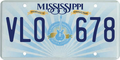 MS license plate VLO678