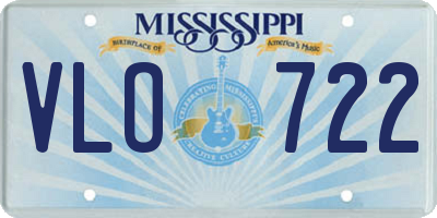 MS license plate VLO722