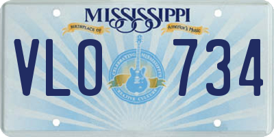 MS license plate VLO734