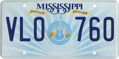 MS license plate VLO760