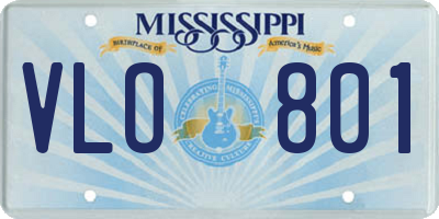 MS license plate VLO801