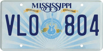 MS license plate VLO804