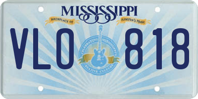 MS license plate VLO818