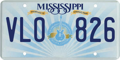 MS license plate VLO826