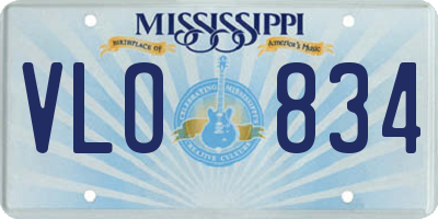 MS license plate VLO834