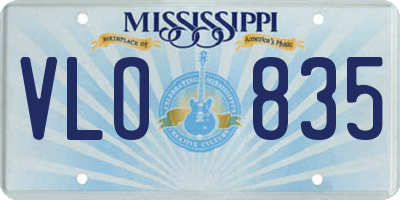 MS license plate VLO835