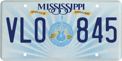 MS license plate VLO845