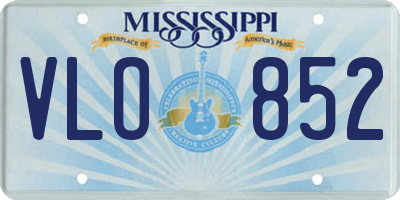 MS license plate VLO852