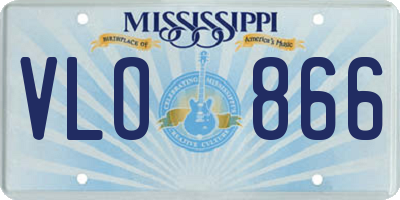 MS license plate VLO866