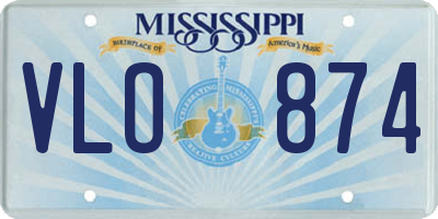 MS license plate VLO874