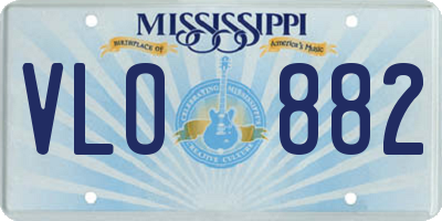 MS license plate VLO882