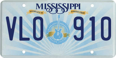 MS license plate VLO910