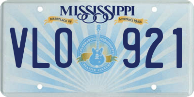 MS license plate VLO921