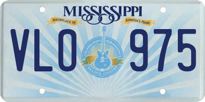 MS license plate VLO975