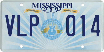 MS license plate VLP014