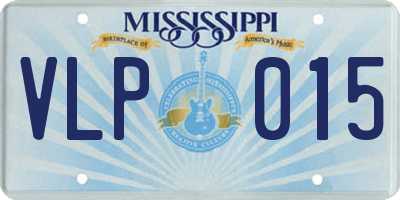 MS license plate VLP015