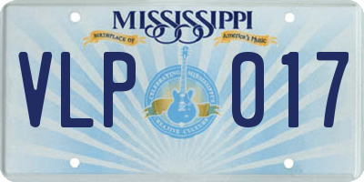 MS license plate VLP017