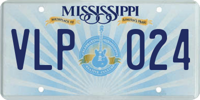 MS license plate VLP024