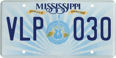 MS license plate VLP030