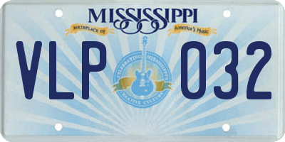 MS license plate VLP032