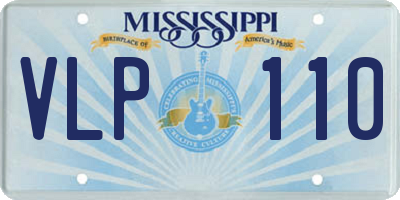 MS license plate VLP110