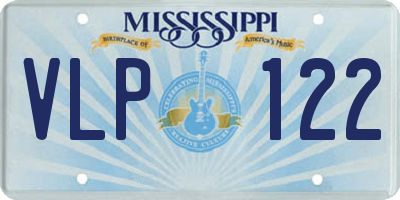 MS license plate VLP122