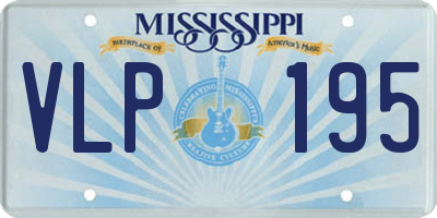 MS license plate VLP195