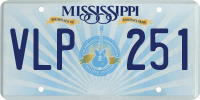 MS license plate VLP251