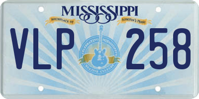 MS license plate VLP258