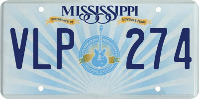 MS license plate VLP274