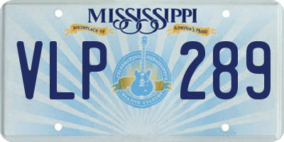 MS license plate VLP289